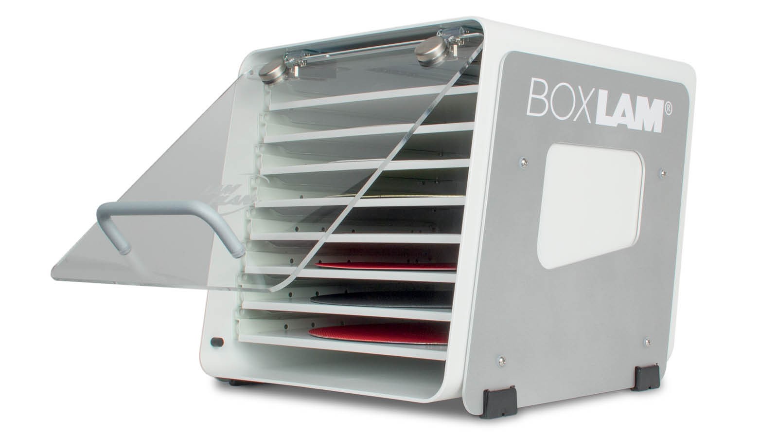 BOXLAM M - lässt sich platzsparend öffnen